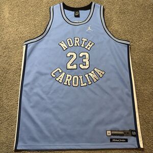 Jordan North Carolina Tar Heels Michael Jordan Jersey Mens 2XL Stitched Blue